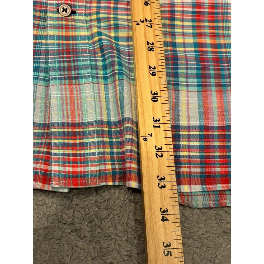 Nautica Shirt Mens 2XL XXL Multicolor Plaid Button Down Long Sleeve Cotton